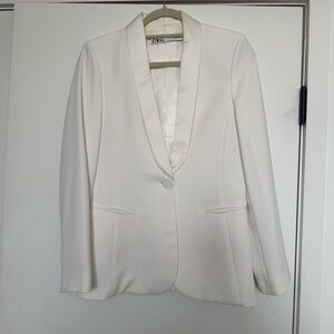 Zara white blazer